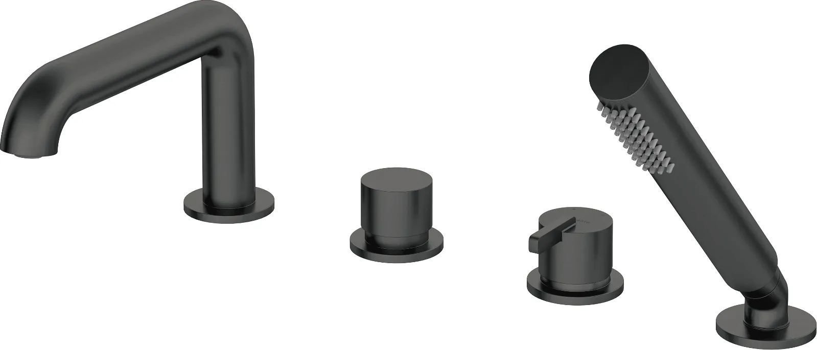 Bateria wannowa Deante Silia wolnostojące czarny (BQS N14M)