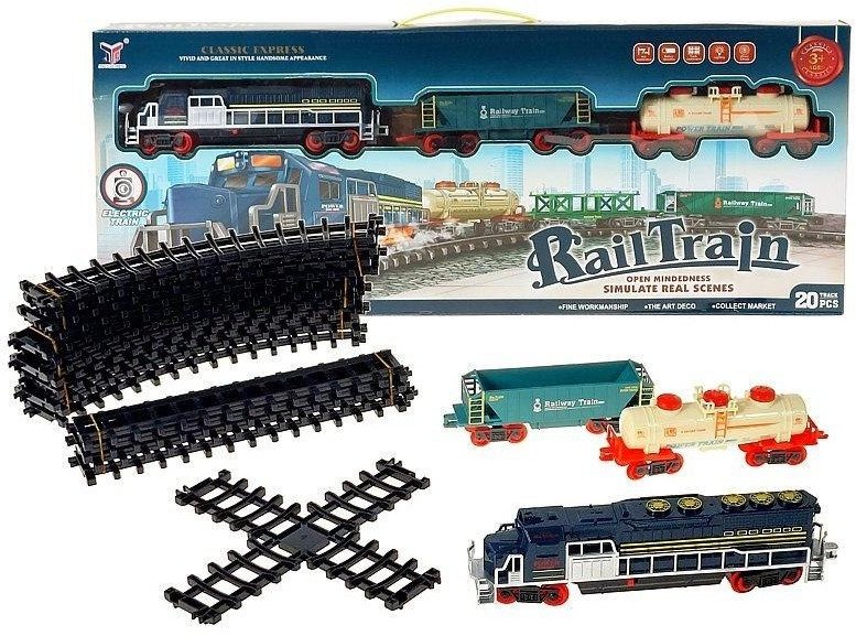 Kolejka na baterie tor ósemka światło dźwięk