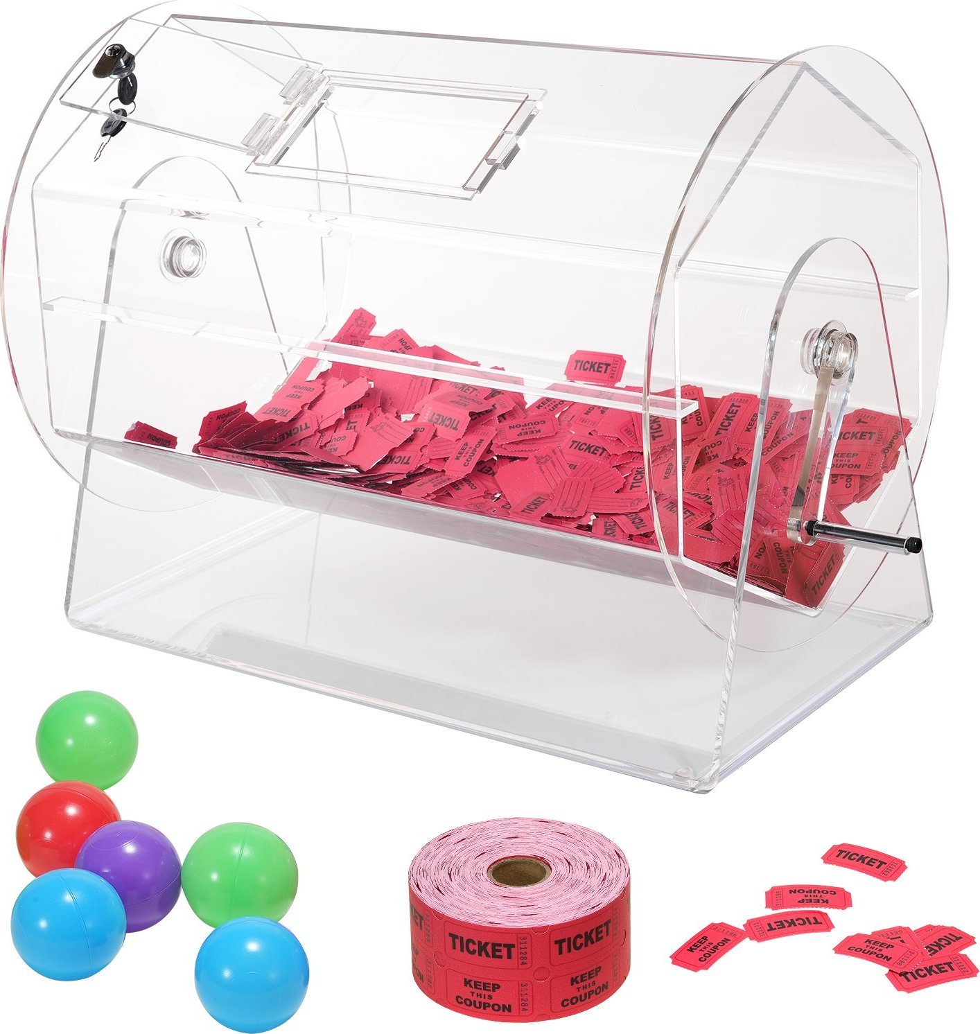 Bęben loteryjny akrylowy 56,5 x 145 cm