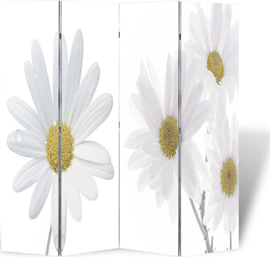 vidaXL Składany parawan, 160x170 cm, motyw kwiatowy
