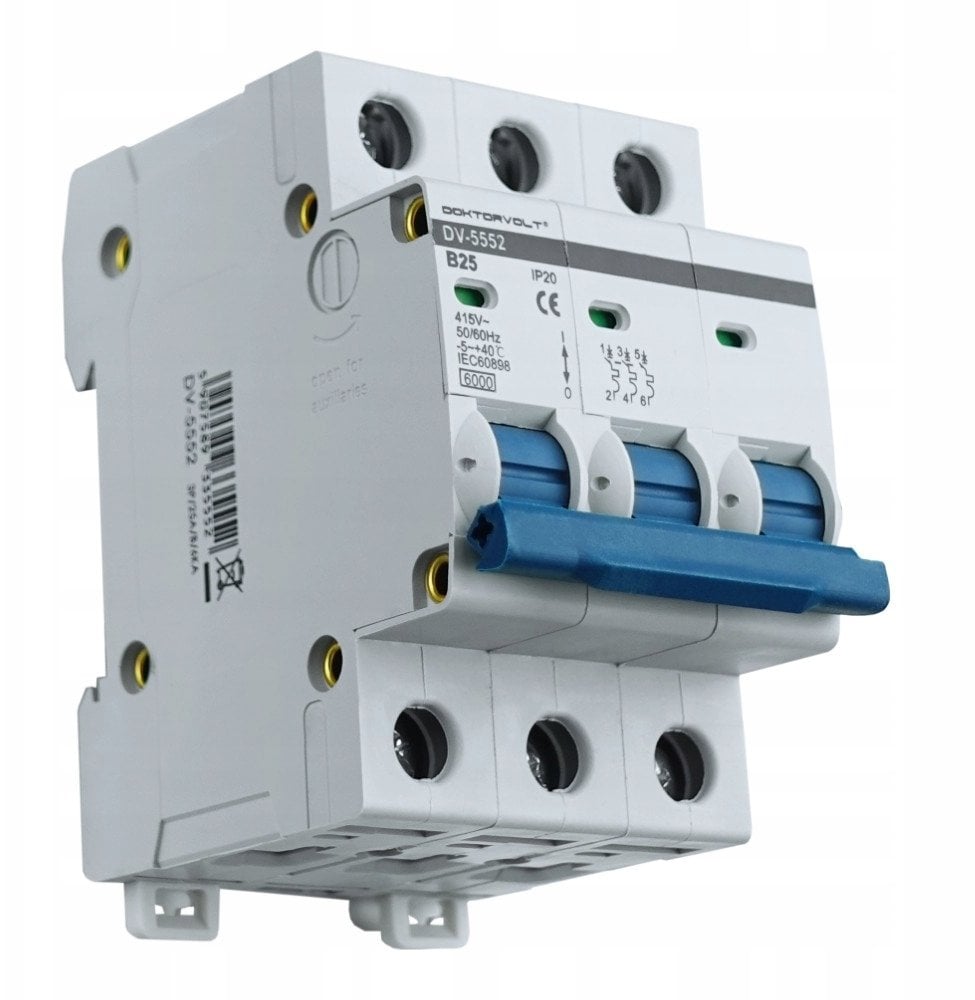 Wyłącznik nadprądowy 3P B 25A 6kA AC 5552