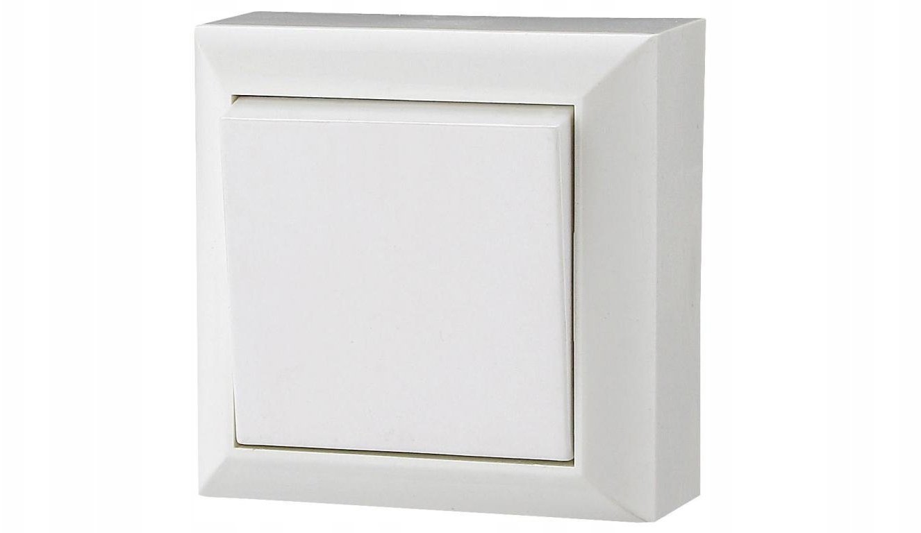 Łącznik pojedyńczy uniwersalny natynkowy, IP20, białe, GAO 20451