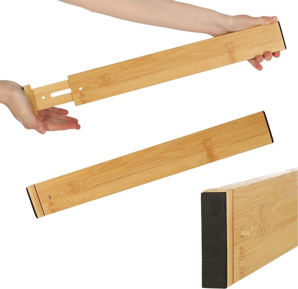 Organizer do szuflady regulowany separator bambusowy 56x6x1,5cm 1 sztuka