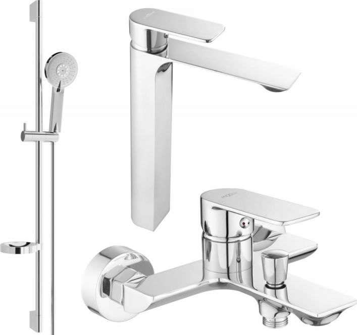 Mexen Mexen Alexa DS40 zestaw wannowy, chrom - 71213DS40-00