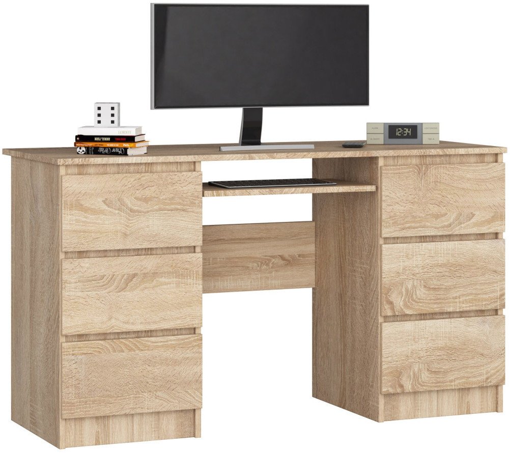 Biurko Fabryka Mebli Akord A-11 Jasnobrązowe 135 cm x 50 cm