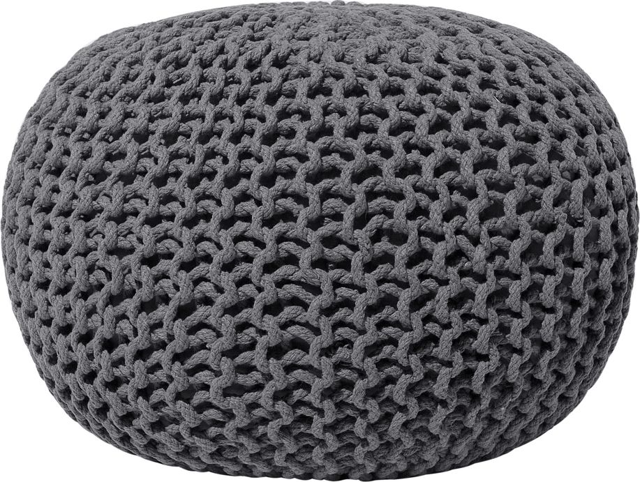 Beliani Puf 50 x 35 cm ciemnoszary CONRAD