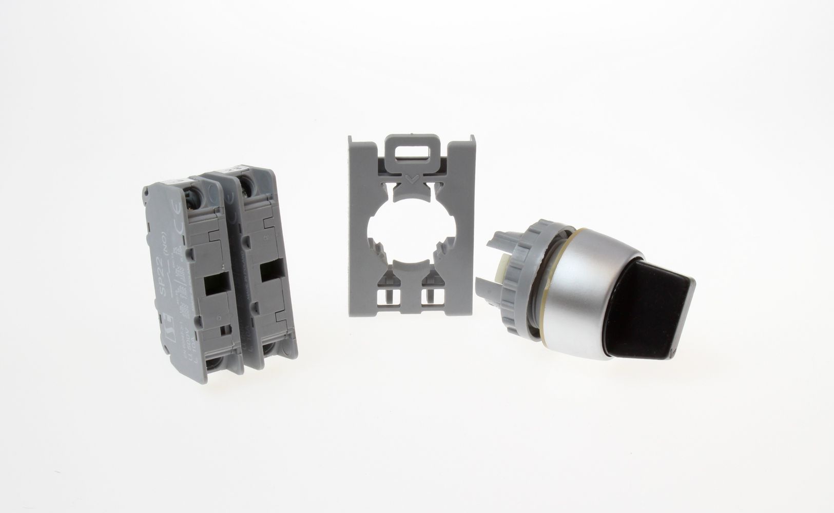 Spamel Przełącznik 3 położeniowy pokrętło 22mm czarny 2Z bez samopowrotu (SP22-P3.CZ-20)