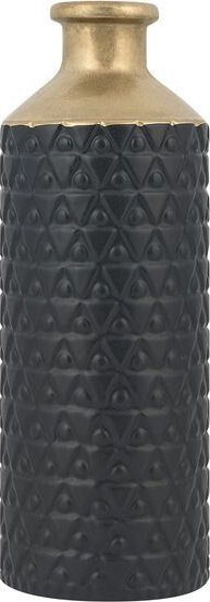 Beliani Wazon dekoracyjny ceramiczny czarny ARSIN!