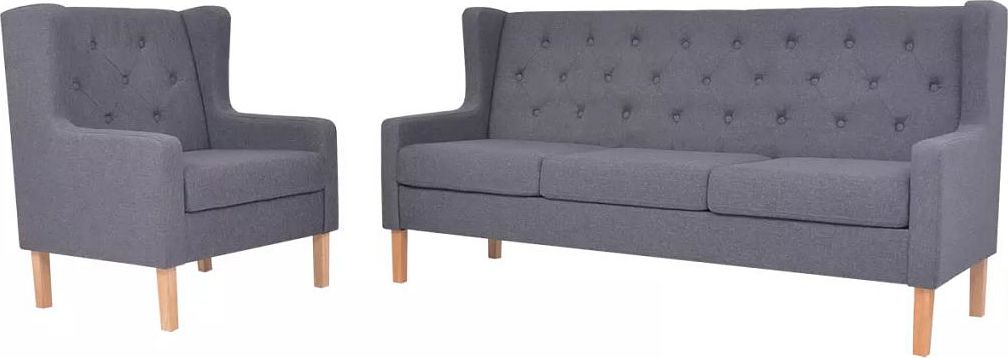 Elior Ciemnoszary zestaw wypoczynkowy uszak - Bianco 3Q