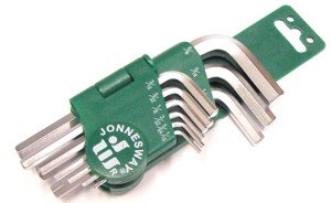 Jonnesway Zestaw kluczy imbusowych hex typ L 1/16-3/8" 9szt. (H01SM209S)