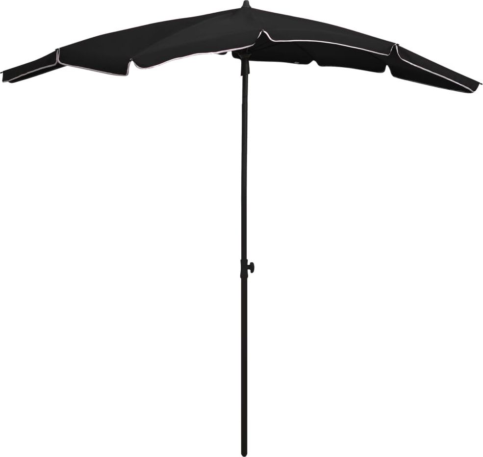 vidaXL Parasol ogrodowy na słupku, 200x130 cm, czarny