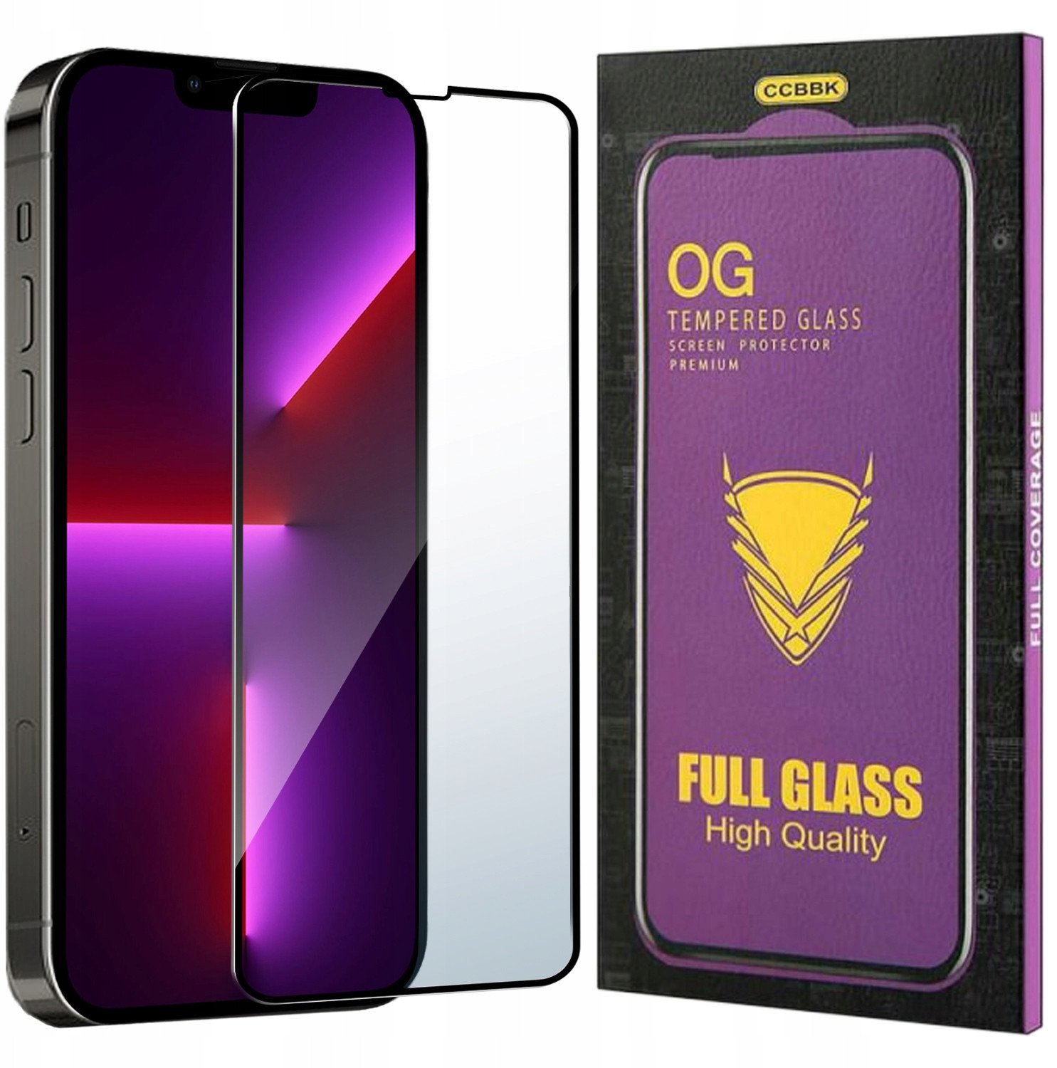 Szkło HARTOWANE 5D do iPhone 13 Pro Max PREMIUM CAŁY EKRAN PEŁNE