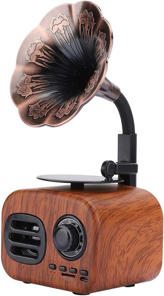 Radio-odtwarzacz retro w kształcie gramofonu Bluetooth, SD, 1200 mAh