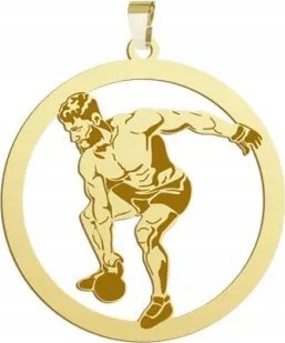 Radziszewska Jewellery Zawieszka Złota Kettlebell Męski 925 Prezent Biżuteria Męska GRAWER GRATIS