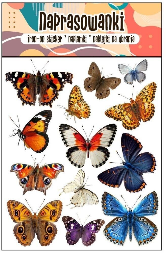 Naprasowanki Termo Naklejki na Ubrania Motyle