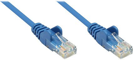 Patchcord U/UTP, Cat5e, 0.5m, niebieski (0378)