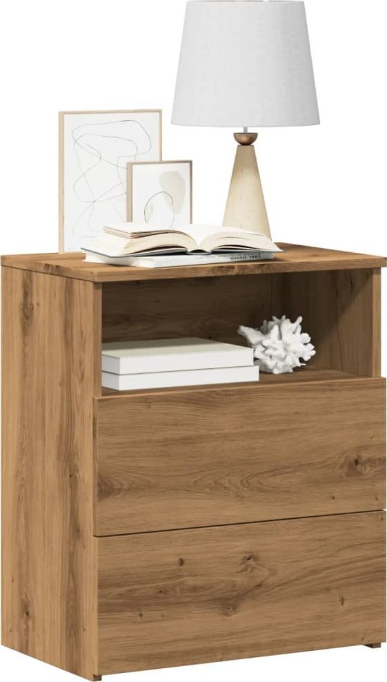 vidaXL Szafka nocna dąb artisan 50x32x60cm cm, materiał drewnopochodny