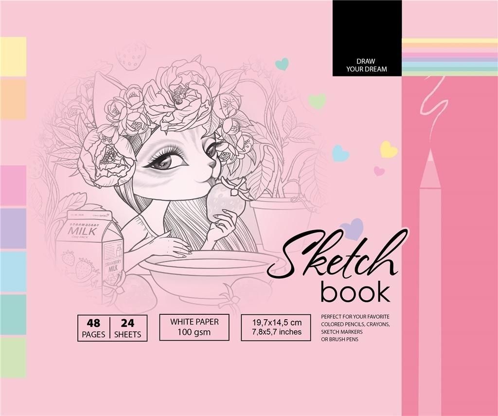 Fresh Szkicownik 14.5x19.7cm 48k różowy