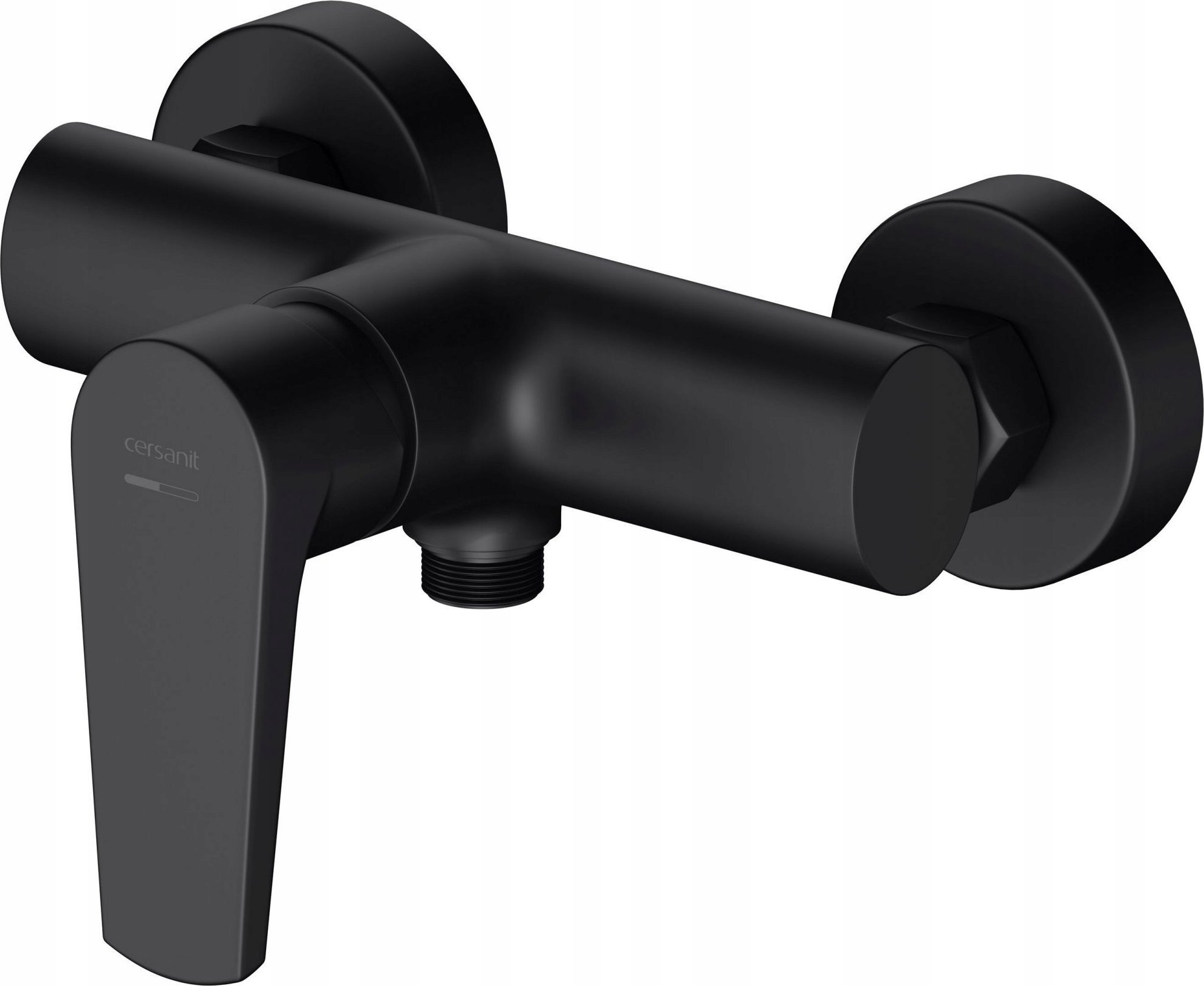 Bateria prysznicowa Cersanit (baterie prysznicowe) Bateria natryskowa ścienna MODUO czarna (S951-577)