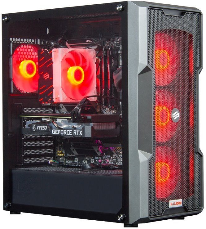 HAL3000 PCHS2477 PC AMD Ryzen 5 5600X 16 GB DDR3L-SDRAM 1 TB HDD NVIDIA GeForce RTX 3060 Windows 10 Home Midi Tower Czarny