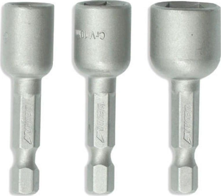 Dedra ZESTAW NASADEK MAGNETYCZNYCH 3SZT: 8,10,13X48MM 1/4"" 18A09S1 DEDRA