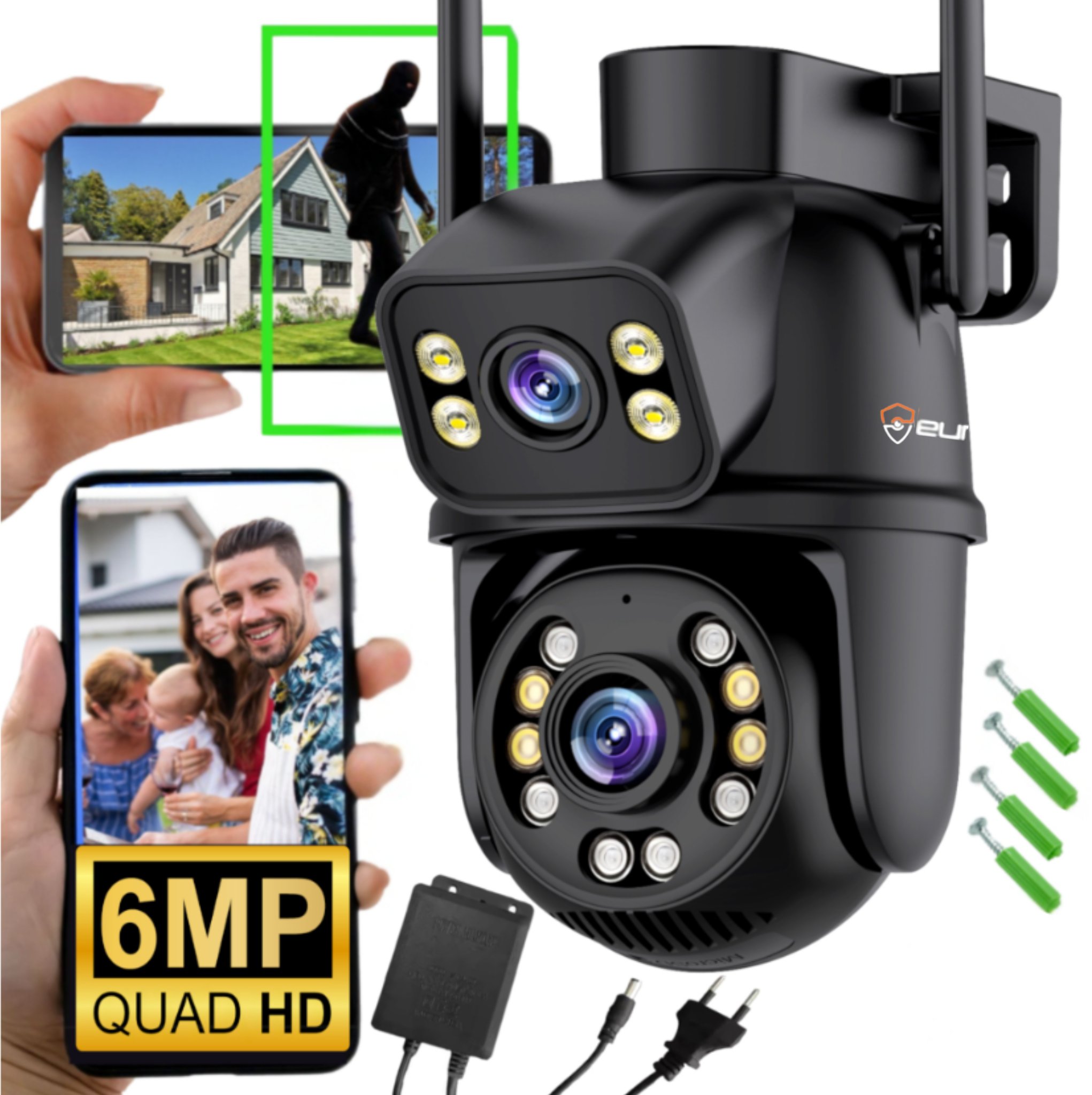 Kamera IP Zewnętrzna Eurolook MONITORING PODWÓJNY OBIEKTYW QHD 6MPX ICSEE