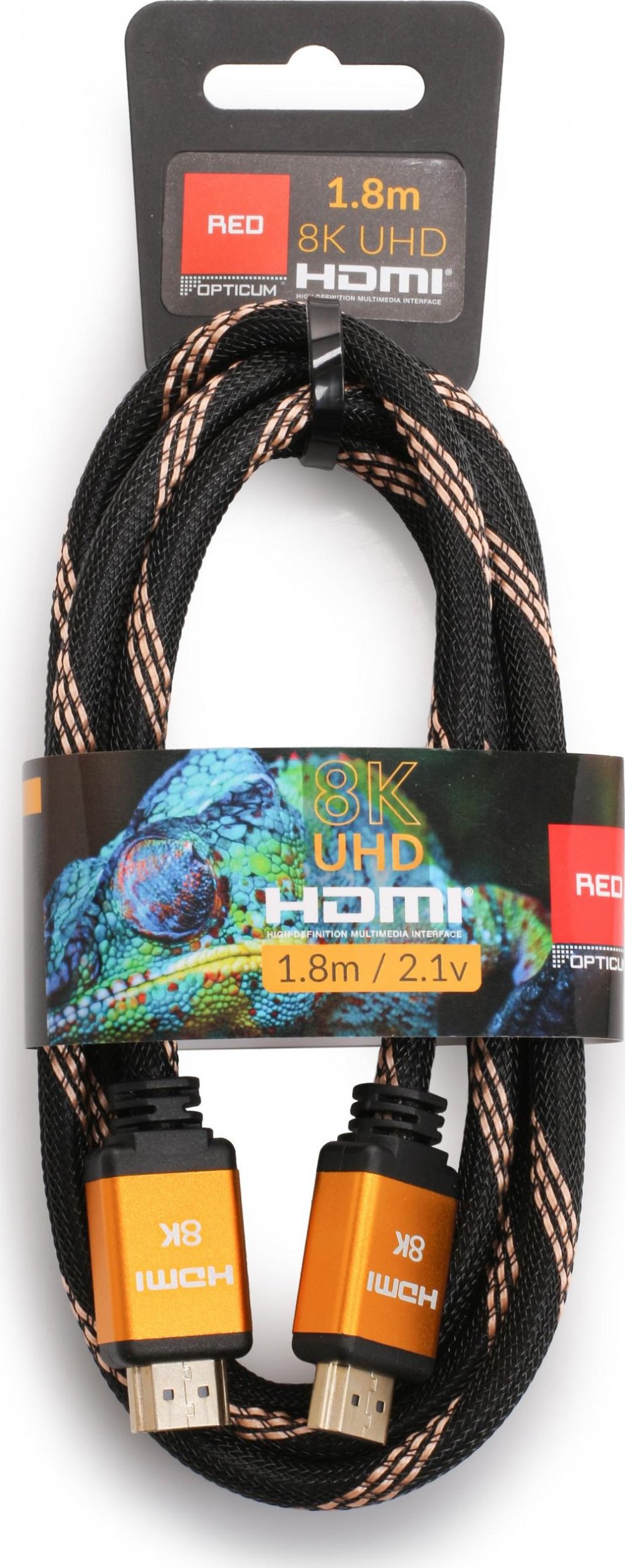 Kabel Opticum HDMI - HDMI 1.8m pomarańczowy (27951)