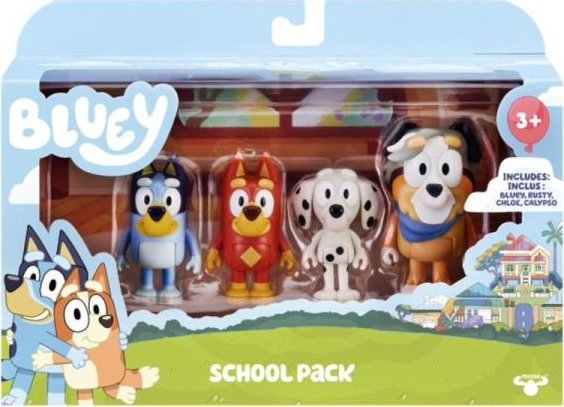 Figurka Tm Toys Bluey Blue - Szkolna paczka Pieski Zestaw figurek 4-pack BLU13052