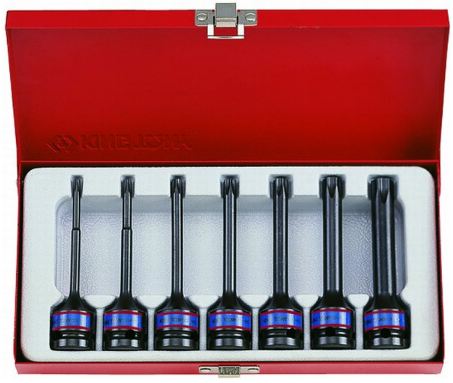 King Tony Zestaw nasadek trzpieniowych Torx udarowych 1/2" T25-T60 długich 7szt. (4467PP)