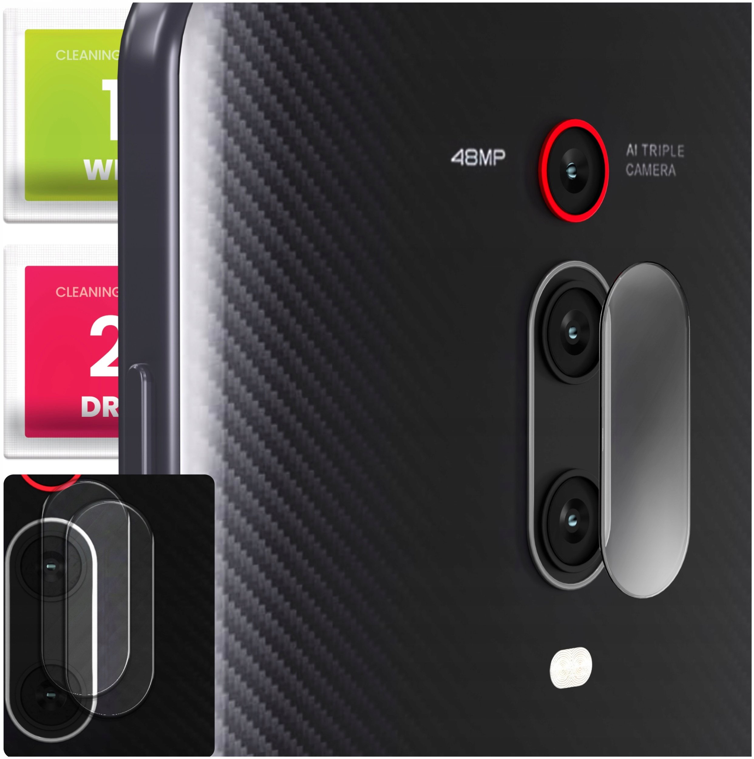 2-PAK Szkło Na Aparat Do Xiaomi Mi 9T Pro / Redmi K20 (Hartowane, Ochronne)