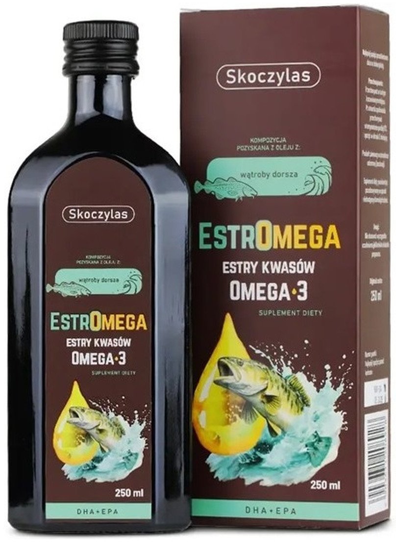 Skoczylas Estromega rybie kwasy omega 3 dha i epa suplement diety w płynie 250ml