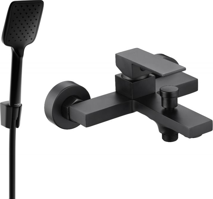 Mexen Mexen Uno R62 bateria wannowa z zestawem prysznicowym, czarna - 7143R62-70