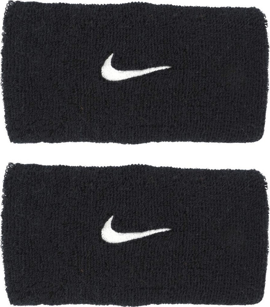 Frotki na rękę Nike Swoosh Wristbands 2 szt. czarne N1012406010OS