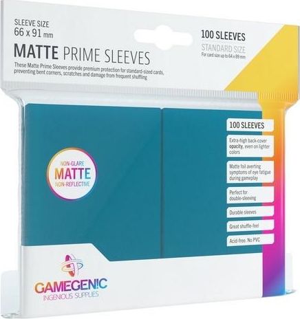 Rebel Gamegenic: Matte Prime CCG Sleeves 66x91mm Blue