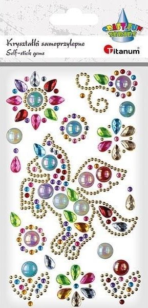Titanum Kryształki samoprzylepne jednorożec + dekory