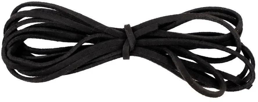 FANDY Sznurek do biżuterii z sztucznej skóry czarny