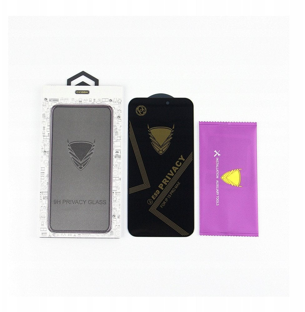 Szkło Hartowane OG Premium Privacy Glass - do Iphone 16 Plus czarny