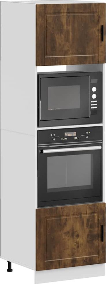 vidaXL Szafki do piekarnika, 2 szt., Porto, przydymiony dąb