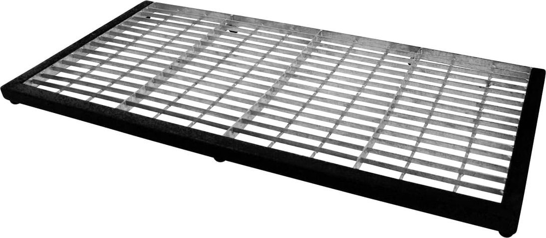 Home It Home>it® firkantet trinrist med 6 stillesko 42x82 cm galvaniseret med sort ramme