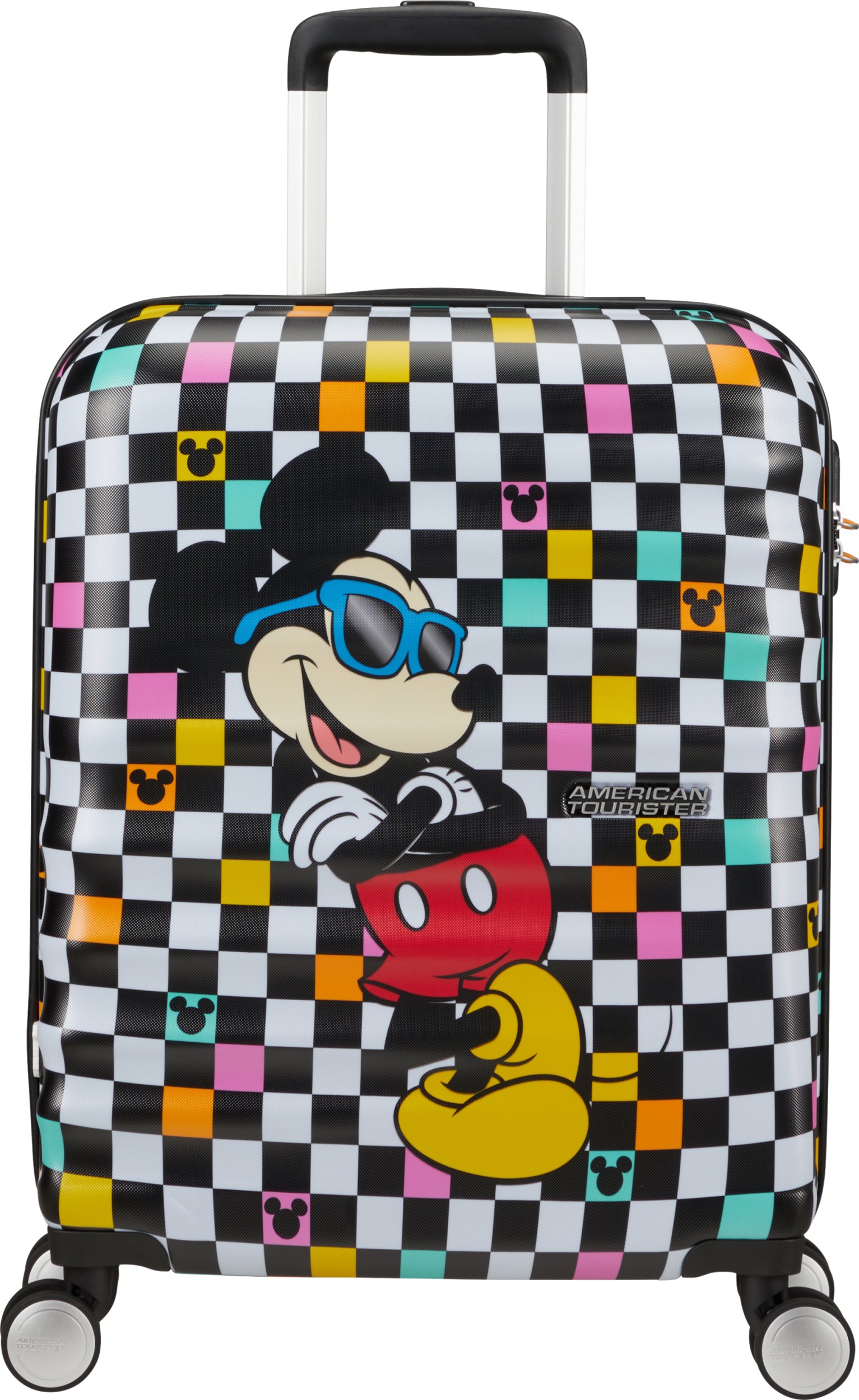 85667 A080 WALIZKA AMERICAN TOURISTER MICKEY CHECK WAVEBREAKER DISNEY SPIN.55/20