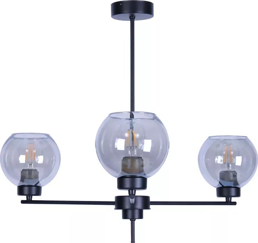 Lampa wisząca Lumes Industrialna lampa wisząca ze szklanymi kloszami - S817-Bisa