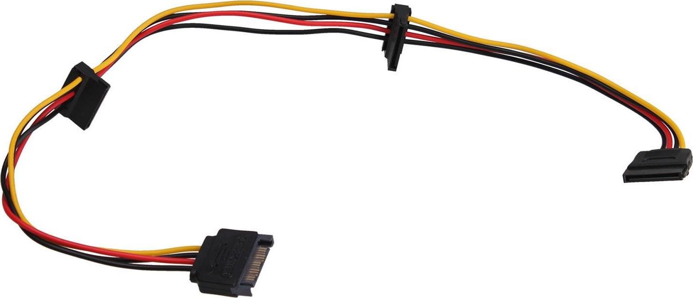 Akyga SATA 15-pin - SATA 15-pin x3, 0.45m, Wielokolorowy (AK-CA-41)