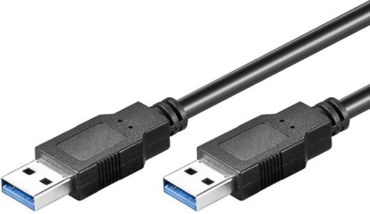 Kabel USB Goobay USB-A - USB-A 1.8 m Czarny (93928)