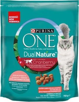 Purina Purina One Dual Nature z żurawiną dla kotów po zabiegu sterylizacji lub kastracji 750g
