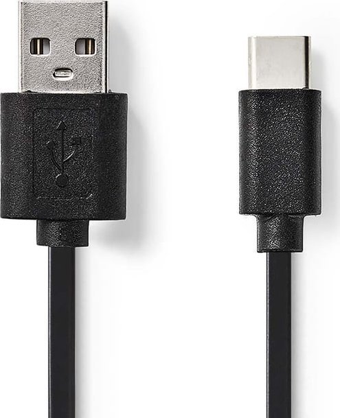 Kabel USB Nedis USB-C - USB-A 0.1 m Czarny (CCGB60600BK01)
