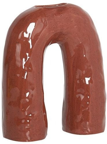 Beliani Wazon na kwiaty PERCH Kamionka 29 cm Brązowy