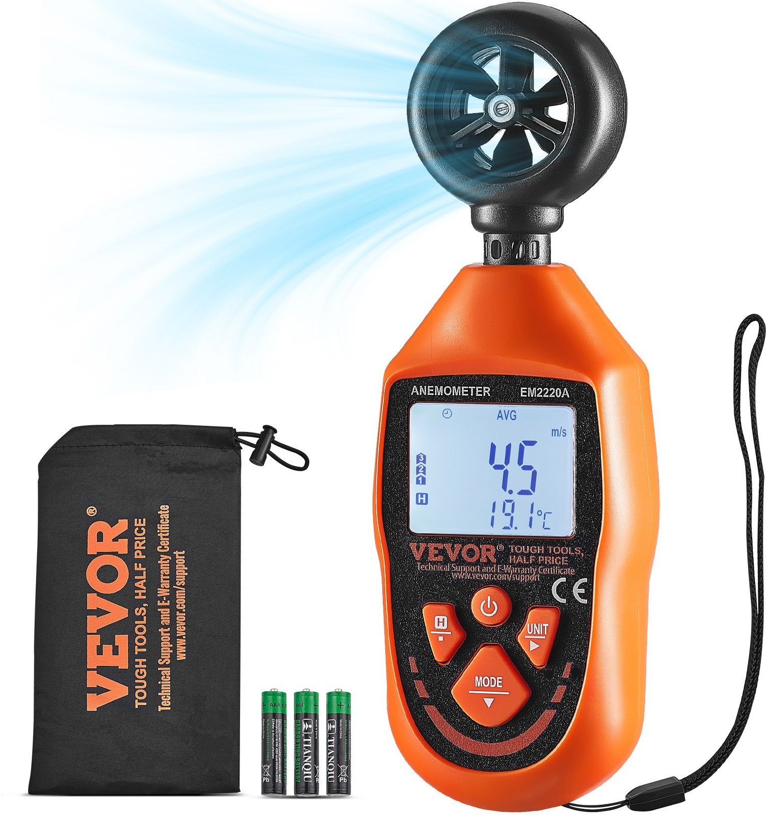 Anemometr miernik wiatru do 110 km