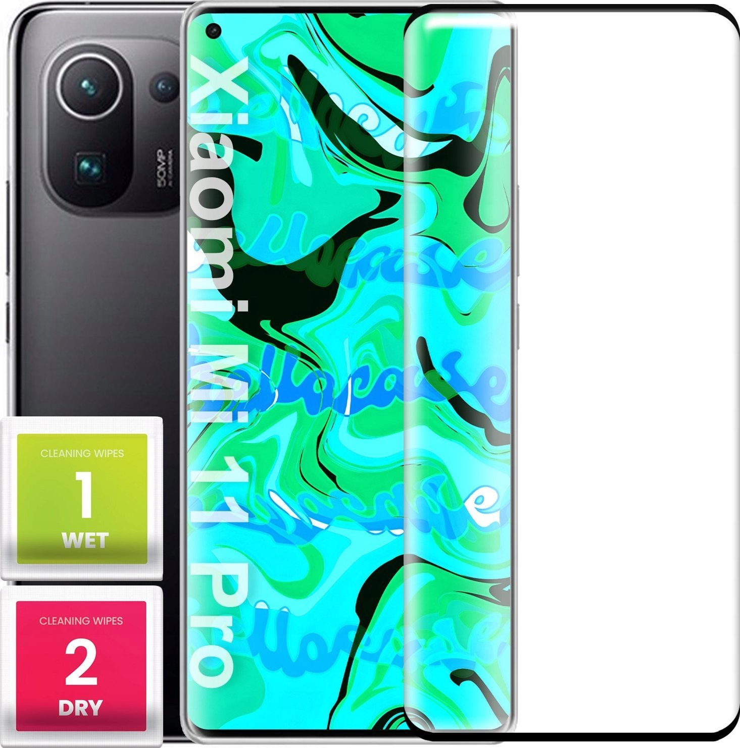 Szkło Hartowane PREMIUM Do Xiaomi Mi 11 Pro (Curved, 5D, 9H, Ochronne)