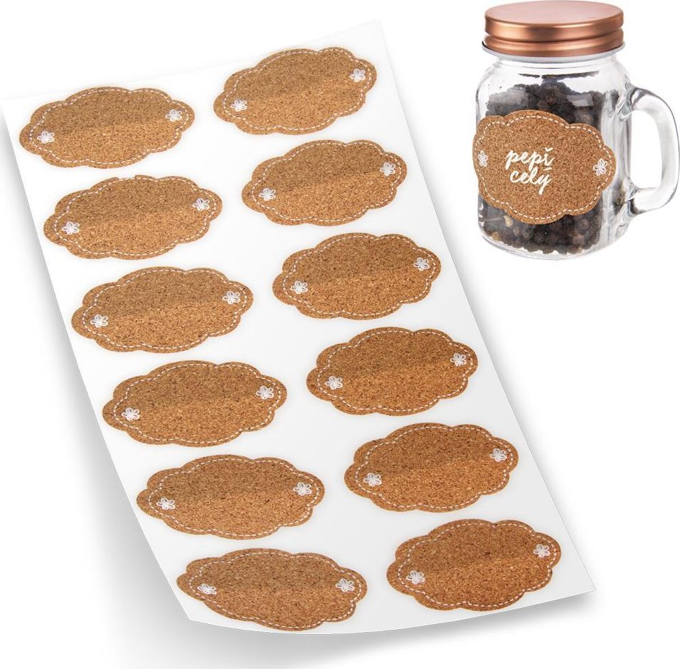 Orion Etykiety naklejki samoprzylepne na słoiki 12 szt uniwersalny