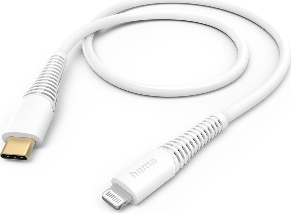 Kabel USB Hama USB-C - Lightning 1.5 m Biały (002016030000)